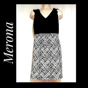 Merona Dresses - Merona Sleeveless Black and White Career Dress Merona Dresses - Merona Sleeveless Black and White Career Dress